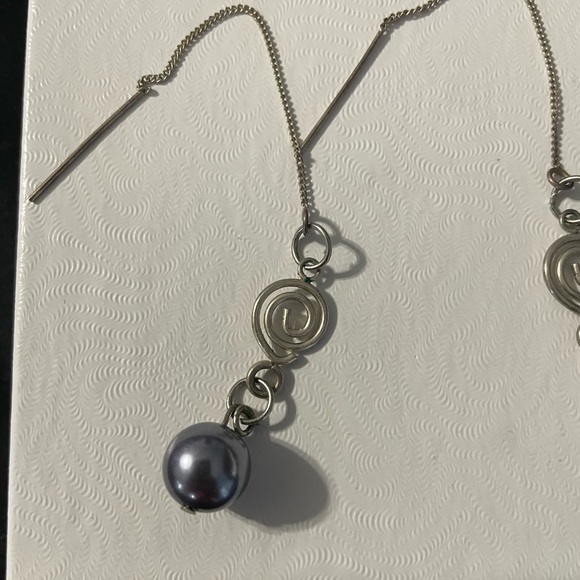 3 Pairs of Sterling Silver and Freshwater Pearl and Swarovski Crystal Earrings - Picture 3 of 5